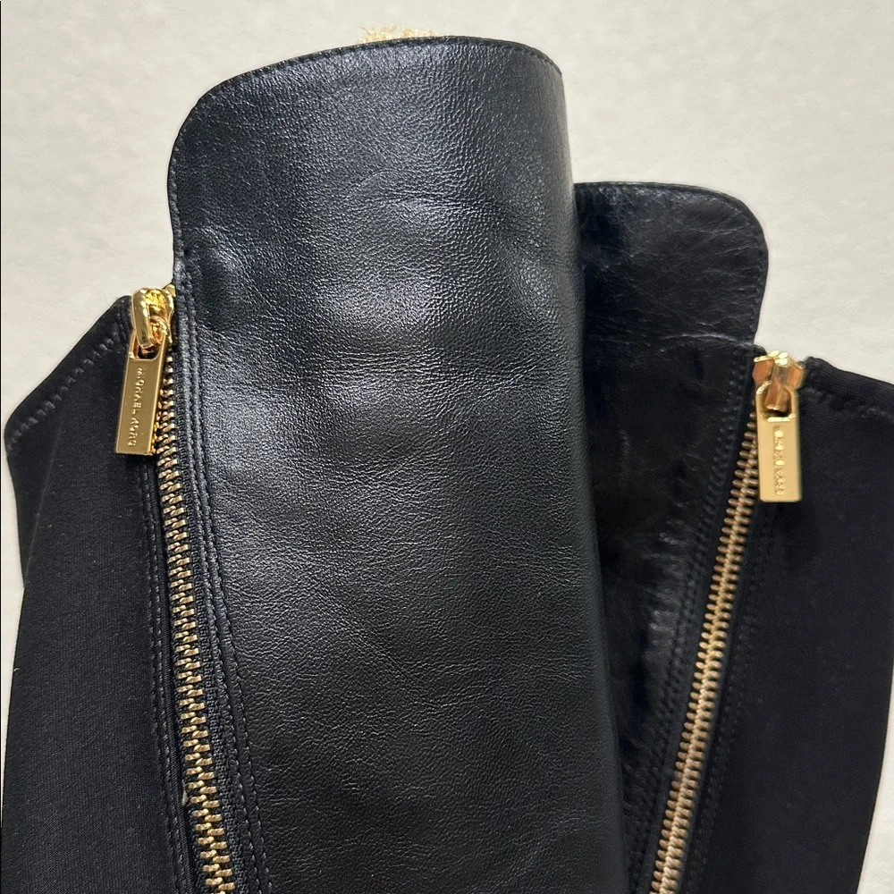 Michael Kors Black Leather Over the Knee Boots - Picture 4 of 12
